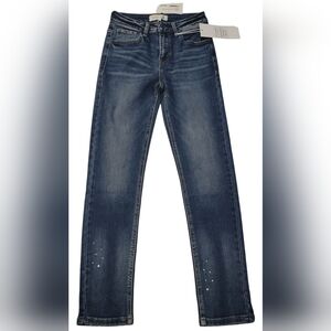 Risen Women's Straight Leg Jeans - Dark Blue Junior Size 1 NWT